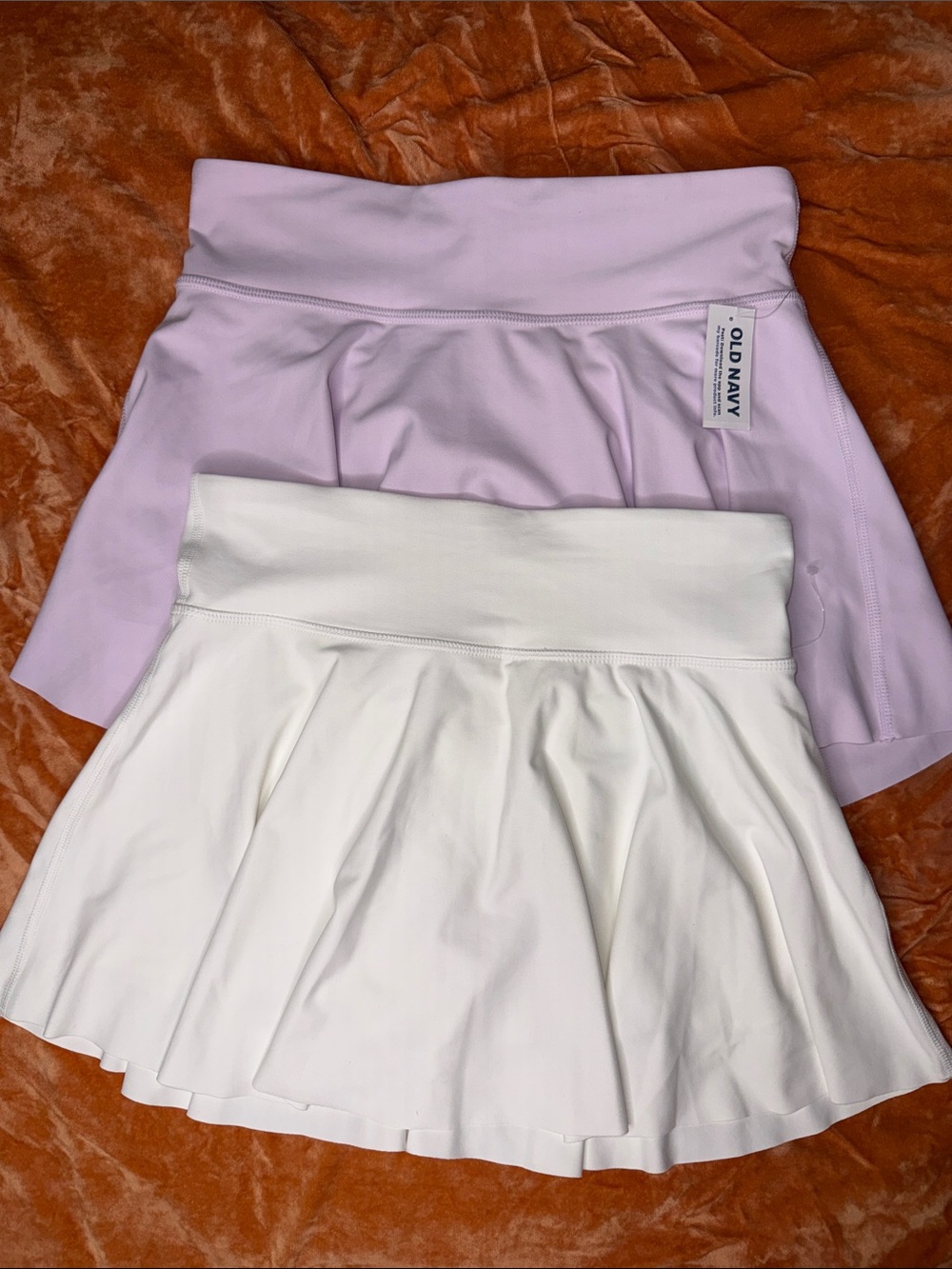 Old Navy White and Light Purple Skater Tennis Skort Duo
